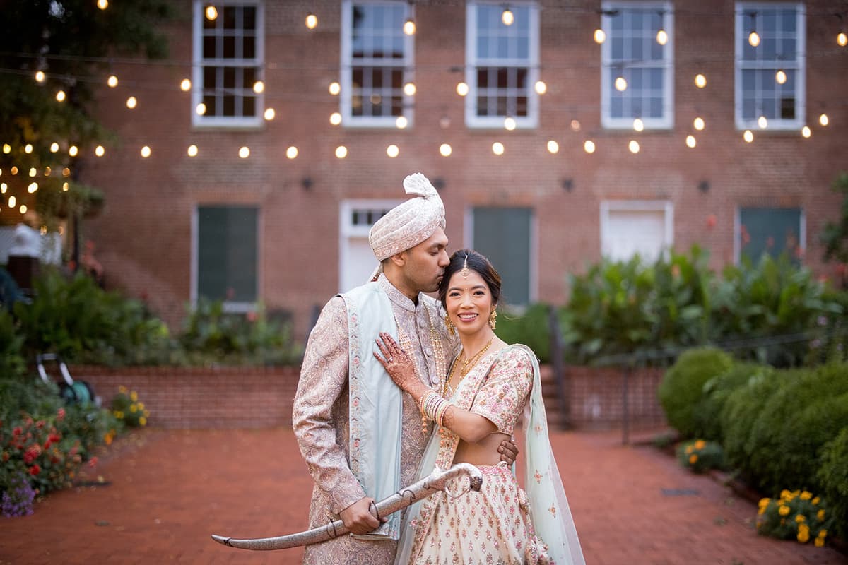 Wedding ceremony moment with Christina and Neil