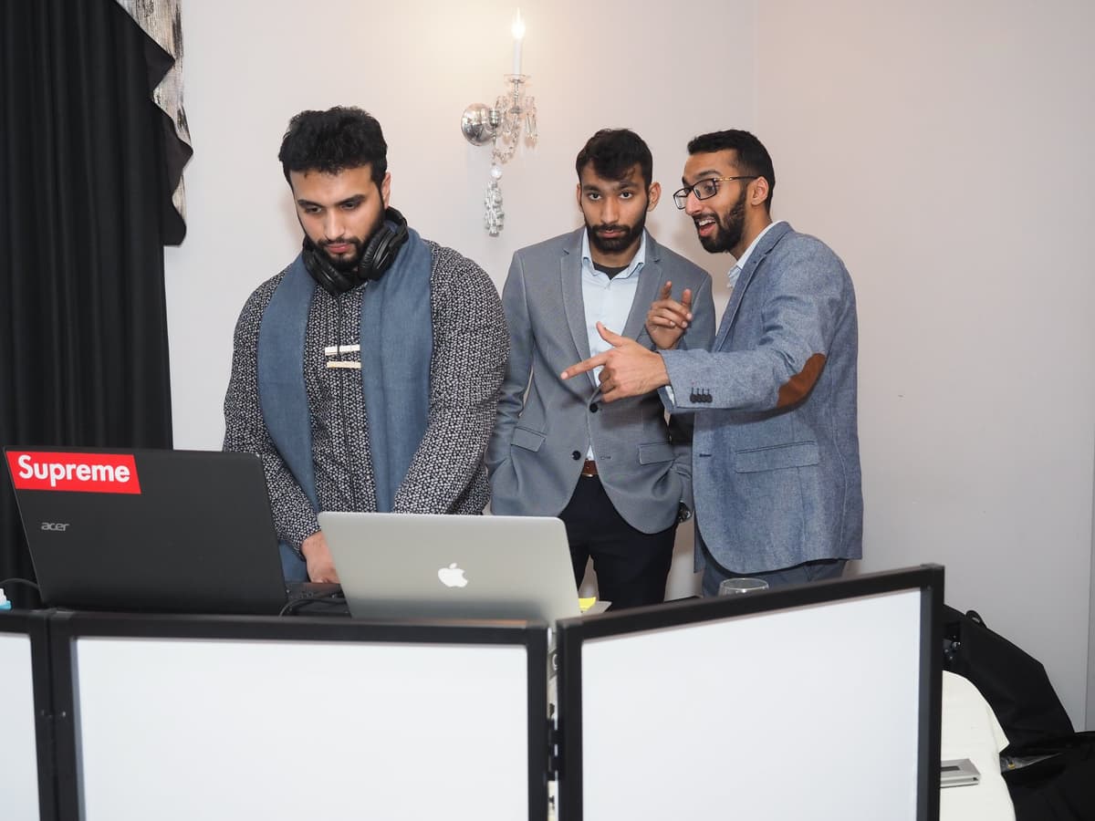 DJ Taj at the turntables