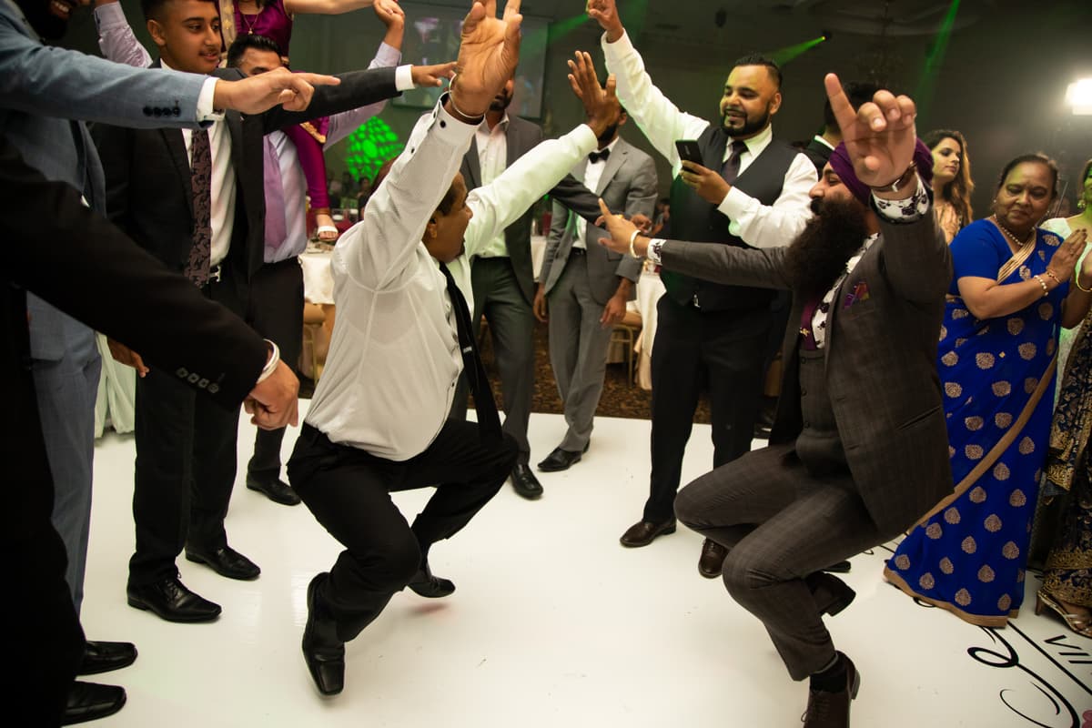 Wedding reception dance party