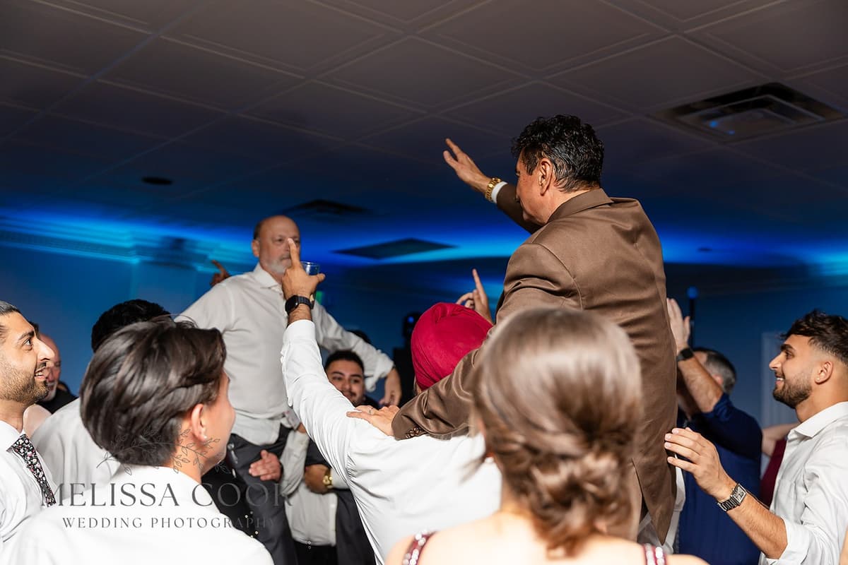 Reception crowd enjoying the celebration