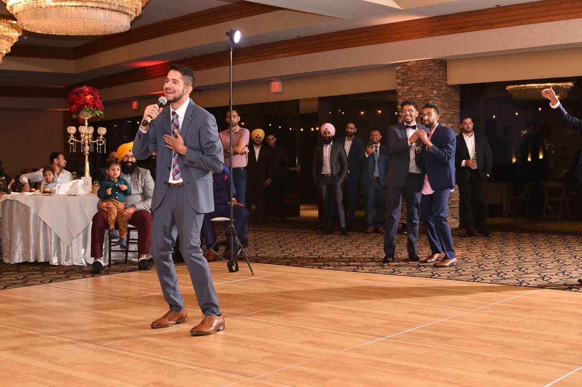 Wedding dance floor moment